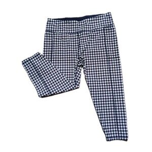 Draper James Sport Activewear Leggings Navy Check Size 3XL